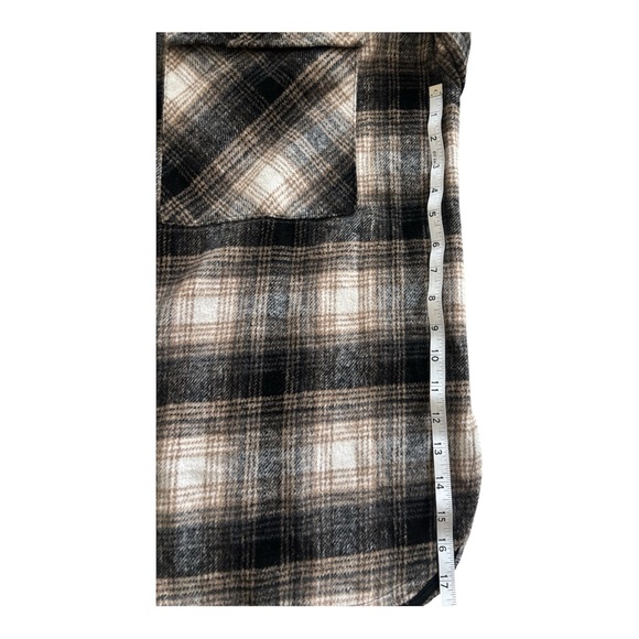 Target Wild Fable Black and Tan Button Shacket size Large - Picture 4 of 6